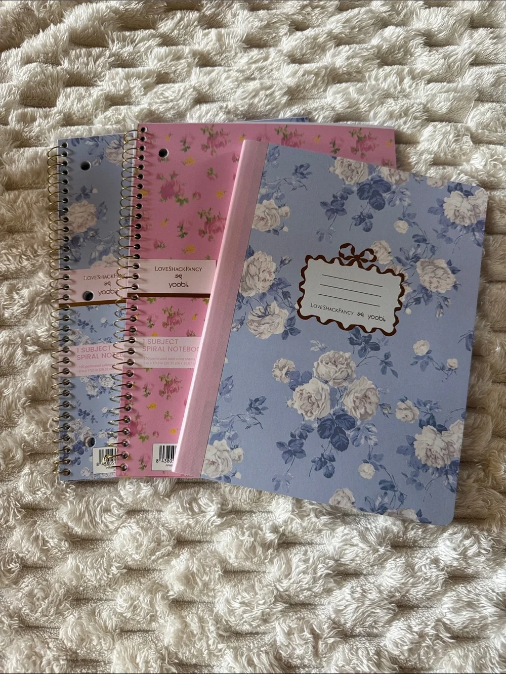 LoveShackFancy Floral Notebook in Blue & Pink - Picture 1 of 7